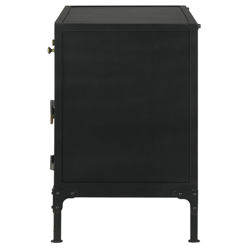  Coaster Furniture Sadler 951761 2-Drawer Metal Accent Storage Cabinet - Matte Black IMAGE 8