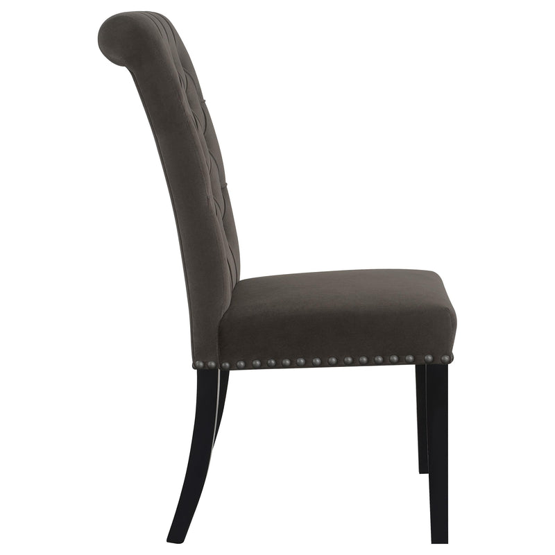  Coaster Furniture Alana 115172 Velvet Upholstered Dining Side Chair - Brown IMAGE 7