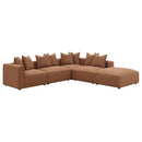  Coaster Furniture Jennifer 551591-SET 6 pc Tight Seat Modular Sectional - Terracotta IMAGE 2