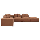  Coaster Furniture Jennifer 551591-SET 6 pc Tight Seat Modular Sectional - Terracotta IMAGE 5