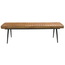  Coaster Furniture Misty 110643 Leather Upholstered Dining Bench - Antique Camel IMAGE 1