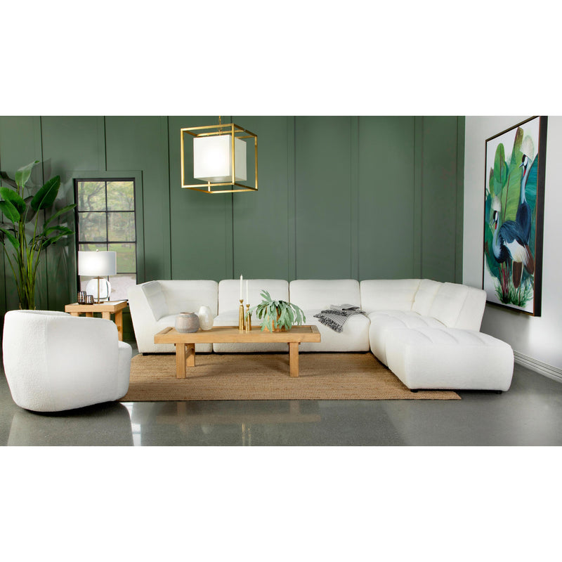  Coaster Furniture Sunny 551623 Square Upholstered Ottoman - Natural IMAGE 3