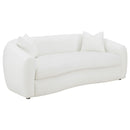  Coaster Furniture Isabella 509871 Faux Sheepskin Upholstered Sofa - Natural IMAGE 1