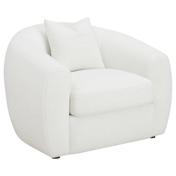  Coaster Furniture Isabella 509873 Faux Sheepskin Upholstered Accent Chair - Natural IMAGE 1