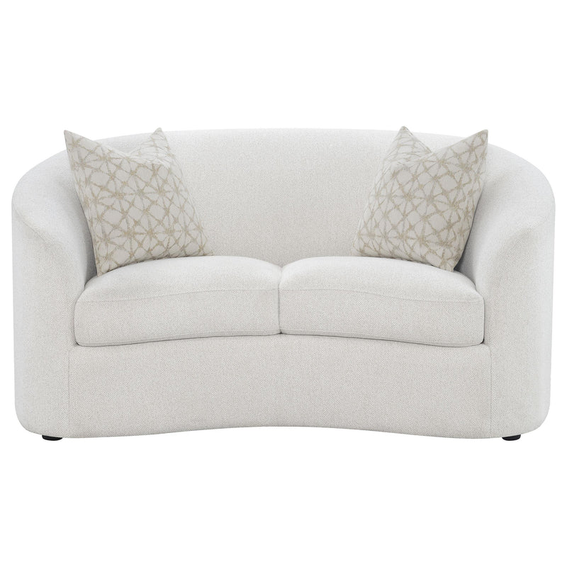  Coaster Furniture Rainn 509172 Boucle Upholstered Sloped Arm Loveseat - Latte IMAGE 2