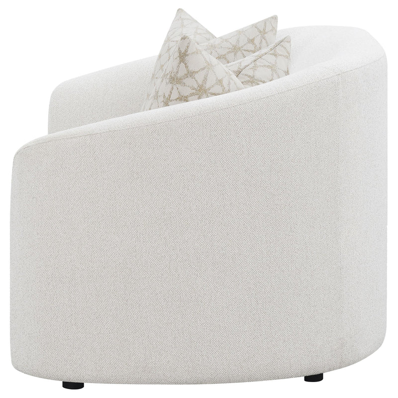  Coaster Furniture Rainn 509172 Boucle Upholstered Sloped Arm Loveseat - Latte IMAGE 4