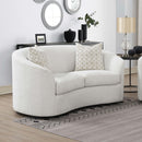  Coaster Furniture Rainn 509172 Boucle Upholstered Sloped Arm Loveseat - Latte IMAGE 8