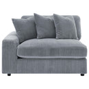  Coaster Furniture Blaine 509900 Upholstered Reversible Chaise Sectional Sofa - Fog IMAGE 15