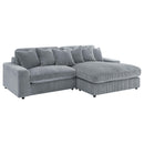  Coaster Furniture Blaine 509900 Upholstered Reversible Chaise Sectional Sofa - Fog IMAGE 1