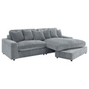  Coaster Furniture Blaine 509900 Upholstered Reversible Chaise Sectional Sofa - Fog IMAGE 2