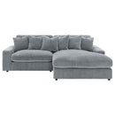  Coaster Furniture Blaine 509900 Upholstered Reversible Chaise Sectional Sofa - Fog IMAGE 3