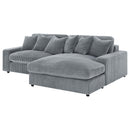  Coaster Furniture Blaine 509900 Upholstered Reversible Chaise Sectional Sofa - Fog IMAGE 4