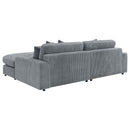 Coaster Furniture Blaine 509900 Upholstered Reversible Chaise Sectional Sofa - Fog IMAGE 5
