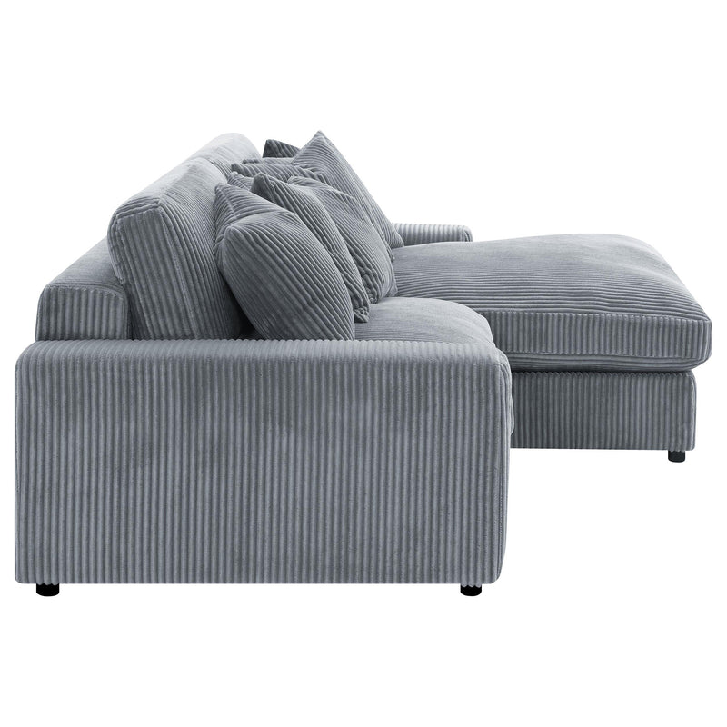  Coaster Furniture Blaine 509900 Upholstered Reversible Chaise Sectional Sofa - Fog IMAGE 7