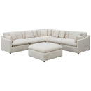  Coaster Furniture Hobson 551453 Square Upholstered Ottoman - Ivory IMAGE 3