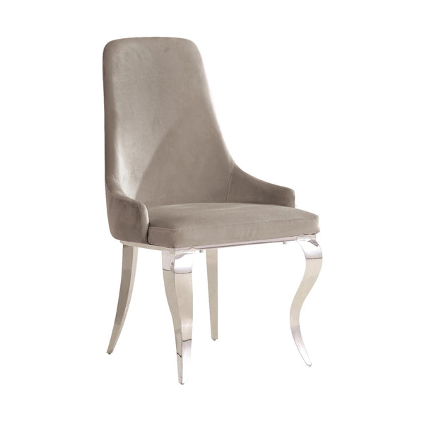  Coaster Furniture Antoine 108812 Velvet Upholstered Dining Side Chair - Grey IMAGE 1