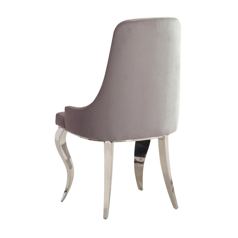  Coaster Furniture Antoine 108812 Velvet Upholstered Dining Side Chair - Grey IMAGE 2