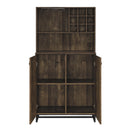  Coaster Furniture Mendoza 182082 2-door Home Bar Cabinet Wine Storage - Rustic Oak IMAGE 4