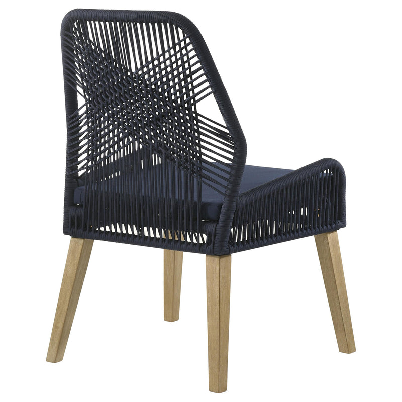  Coaster Furniture Nakia 110034 Woven Rope Dining Side Chairs - Dark Navy IMAGE 6