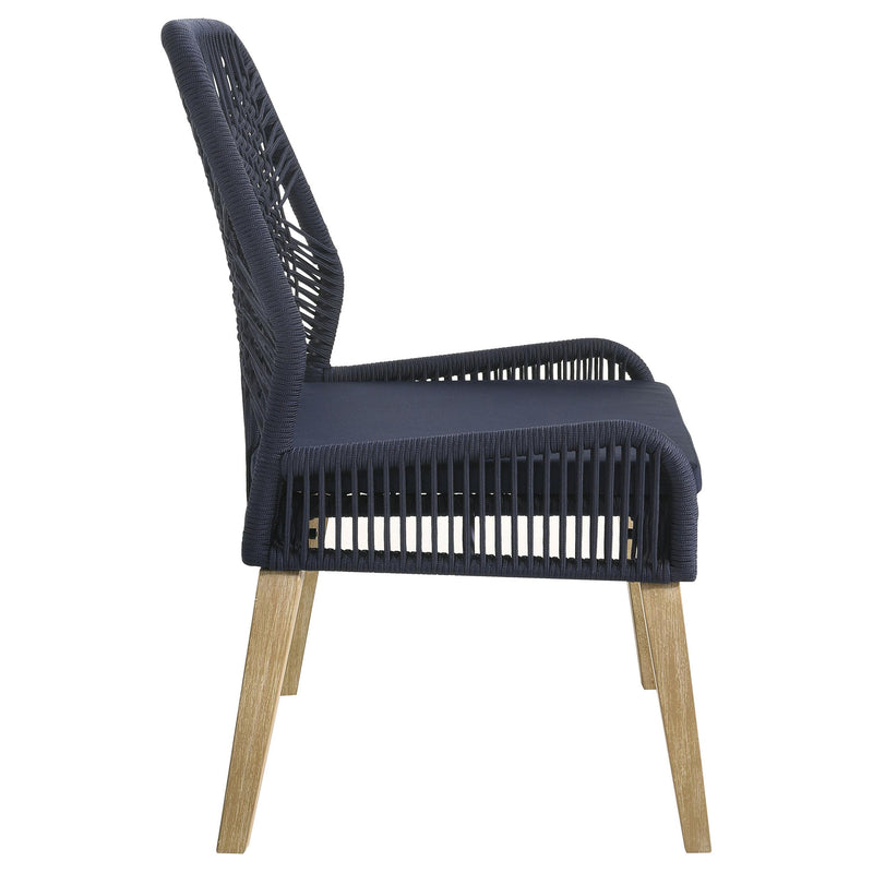  Coaster Furniture Nakia 110034 Woven Rope Dining Side Chairs - Dark Navy IMAGE 7