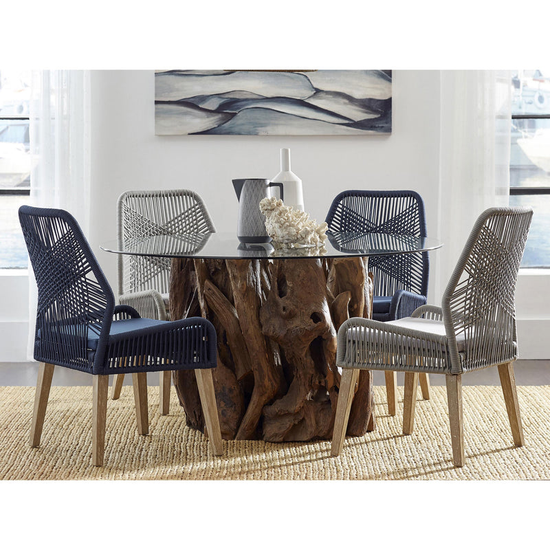  Coaster Furniture Nakia 110034 Woven Rope Dining Side Chairs - Dark Navy IMAGE 9