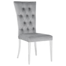 Coaster Furniture Kerwin 111103 Velvet Upholstered Dining Side Chair - Grey IMAGE 1