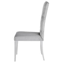  Coaster Furniture Kerwin 111103 Velvet Upholstered Dining Side Chair - Grey IMAGE 4