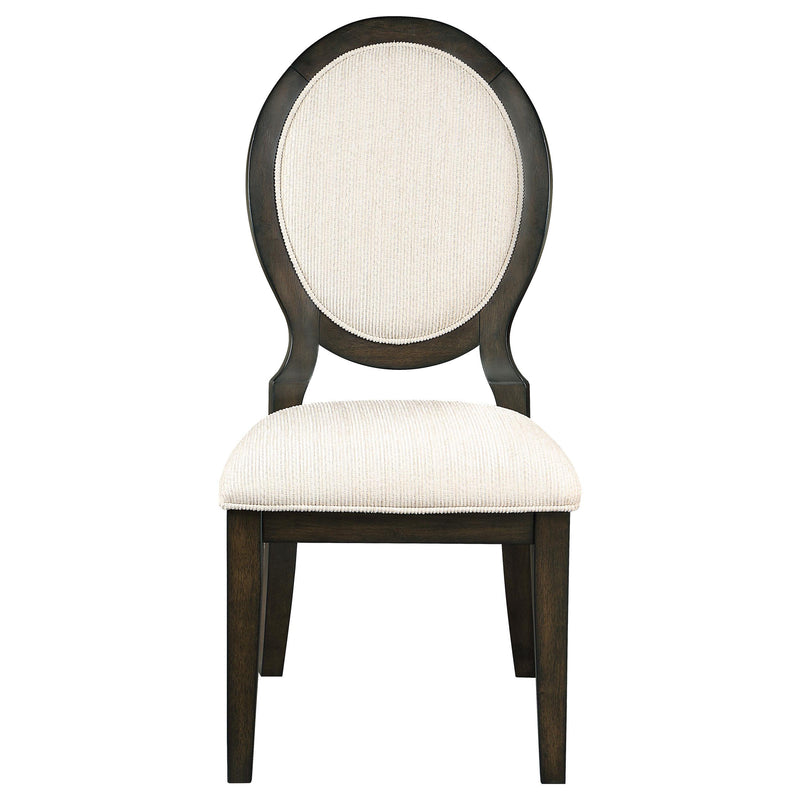  Coaster Furniture Twyla 115102 Oval Back Dining Side Chair - Dark Cocoa IMAGE 2