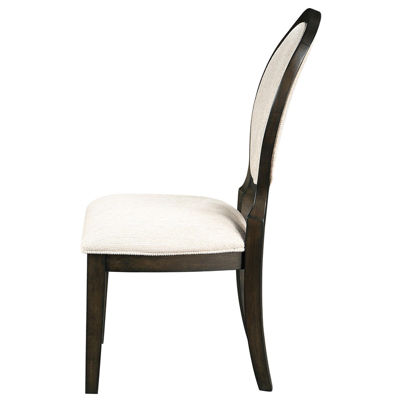  Coaster Furniture Twyla 115102 Oval Back Dining Side Chair - Dark Cocoa IMAGE 4