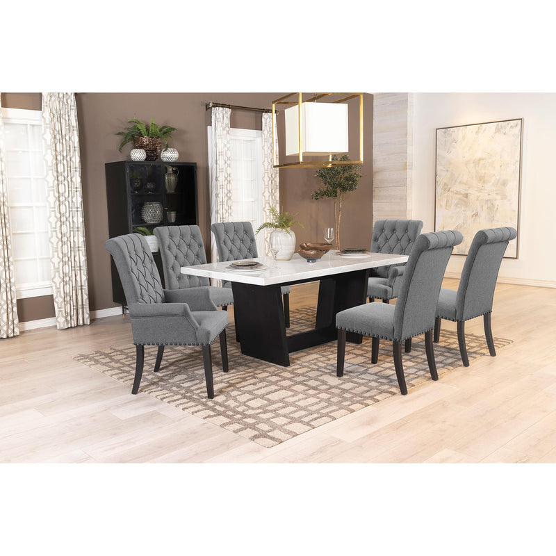  Coaster Furniture Alana 115162 Fabric Upholstered Dining Side Chair - Grey IMAGE 10