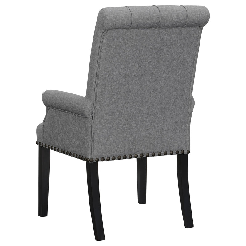  Coaster Furniture Alana 115163 Fabric Upholstered Dining Arm Chair - Grey IMAGE 5