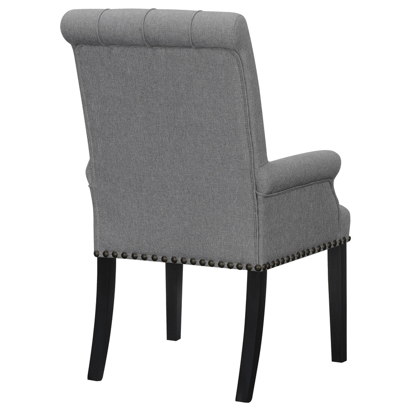  Coaster Furniture Alana 115163 Fabric Upholstered Dining Arm Chair - Grey IMAGE 6