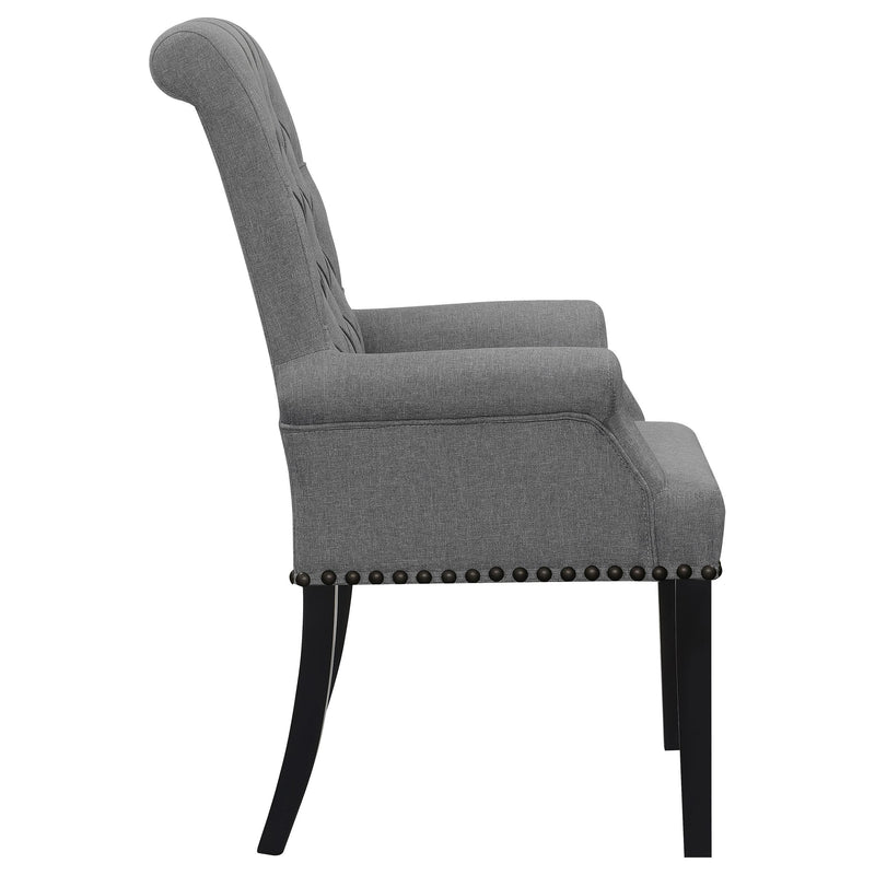  Coaster Furniture Alana 115163 Fabric Upholstered Dining Arm Chair - Grey IMAGE 7