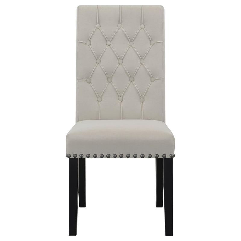  Coaster Furniture Alana 115182 Velvet Upholstered Dining Side Chair - Sand IMAGE 2