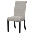  Coaster Furniture Alana 115182 Velvet Upholstered Dining Side Chair - Sand IMAGE 3
