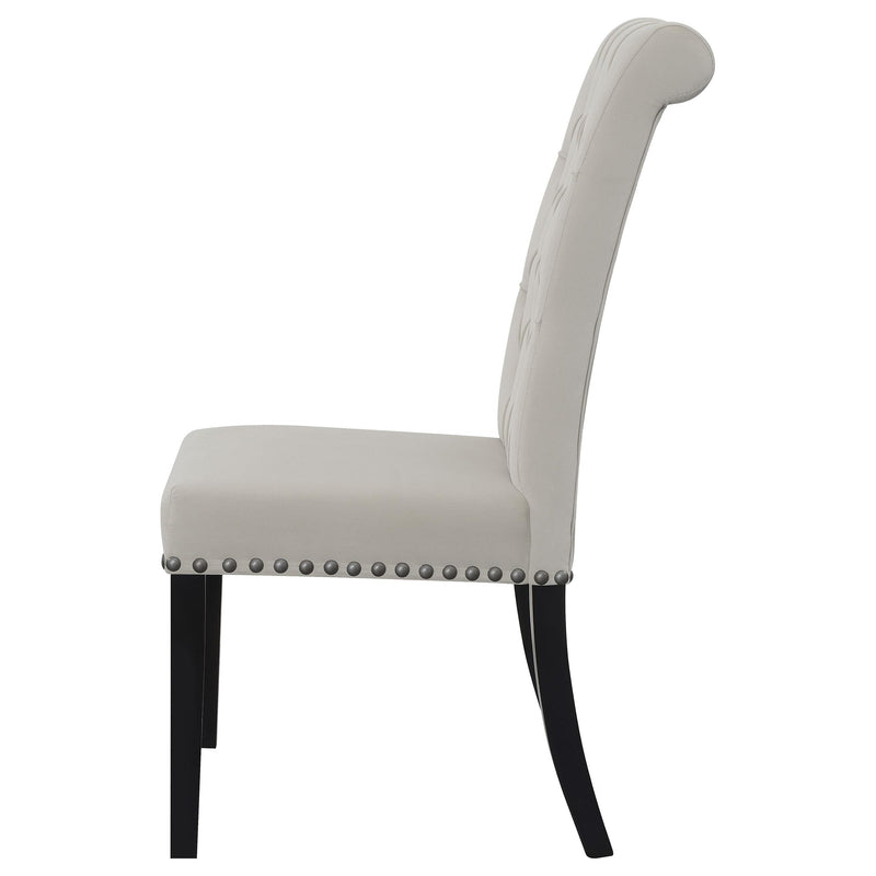  Coaster Furniture Alana 115182 Velvet Upholstered Dining Side Chair - Sand IMAGE 4