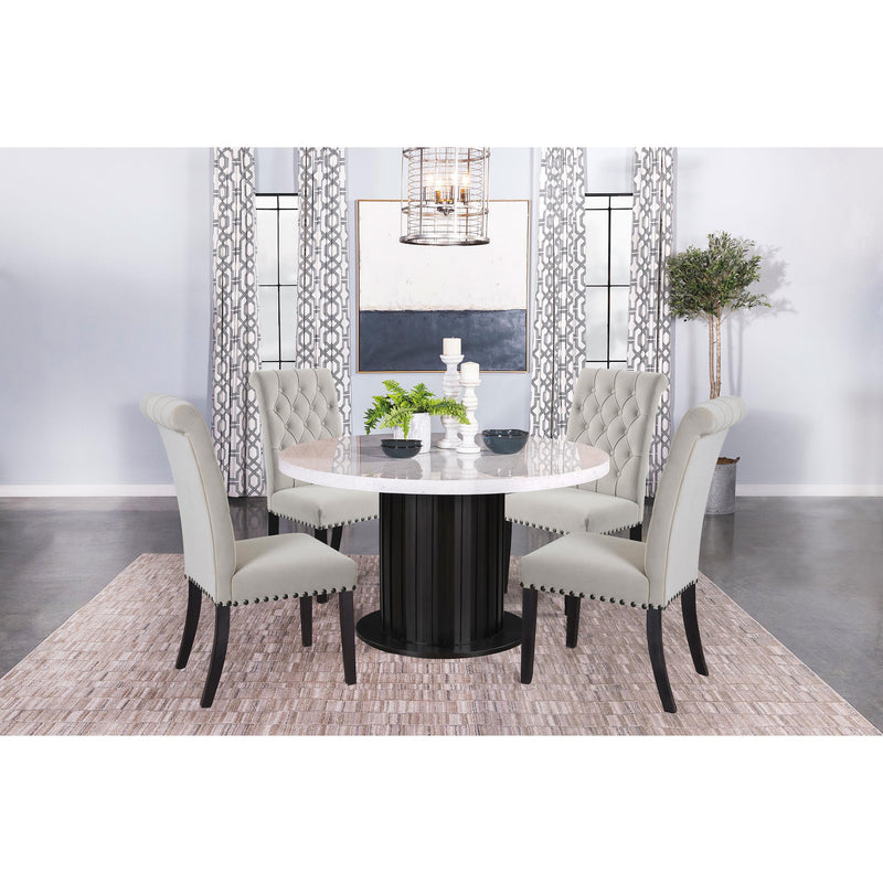  Coaster Furniture Alana 115182 Velvet Upholstered Dining Side Chair - Sand IMAGE 9