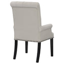  Coaster Furniture Alana 115183 Velvet Upholstered Dining Arm Chair - Sand IMAGE 6