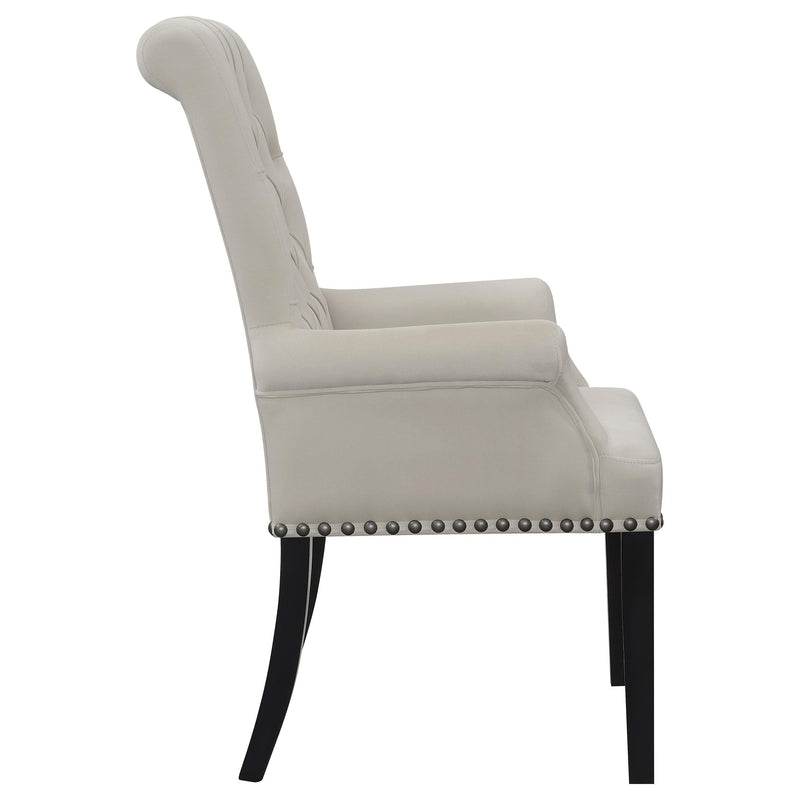  Coaster Furniture Alana 115183 Velvet Upholstered Dining Arm Chair - Sand IMAGE 7