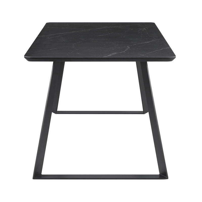  Coaster Furniture Smith 115231 Rectangular 71-inch Ceramic Top Dining Table - Black IMAGE 3