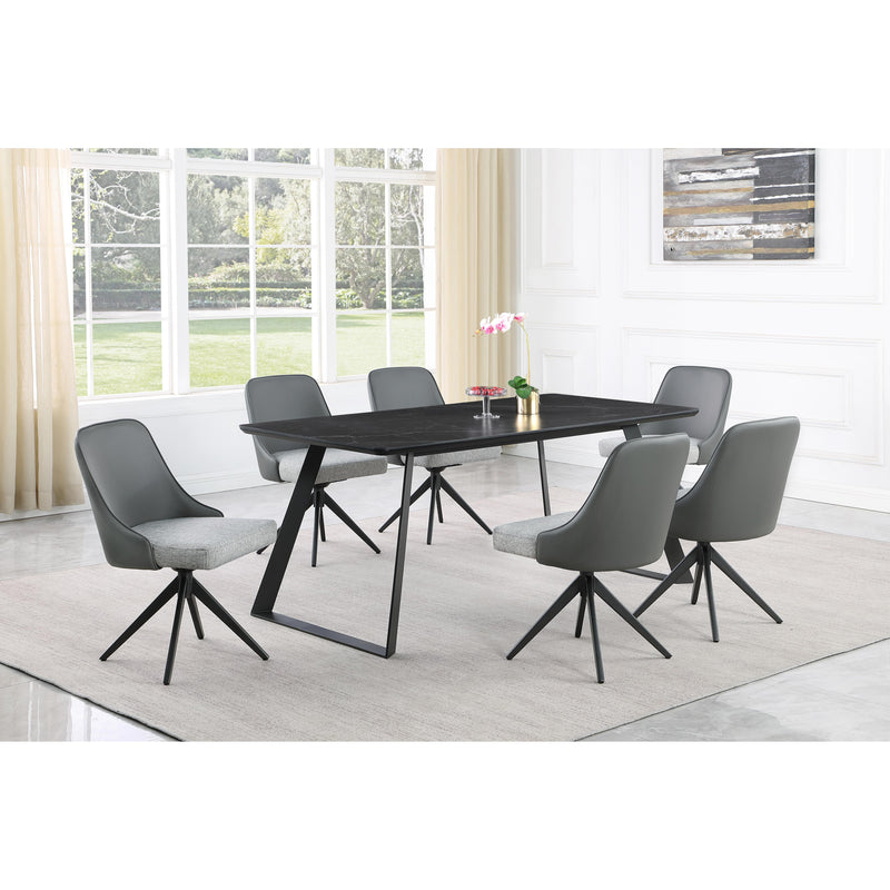  Coaster Furniture Smith 115231 Rectangular 71-inch Ceramic Top Dining Table - Black IMAGE 6