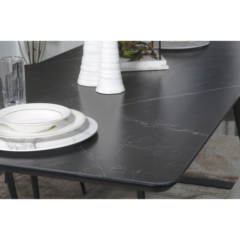  Coaster Furniture Smith 115231 Rectangular 71-inch Ceramic Top Dining Table - Black IMAGE 7