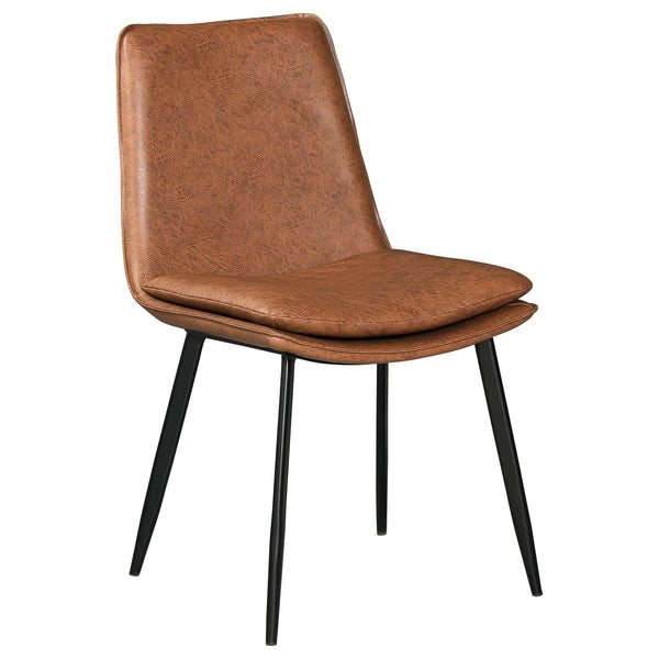  Coaster Furniture Ortega 115472 Upholstered Dining Side Chair - Coffee IMAGE 1