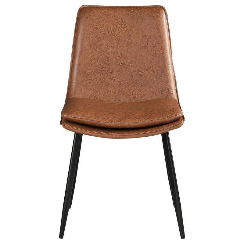  Coaster Furniture Ortega 115472 Upholstered Dining Side Chair - Coffee IMAGE 2