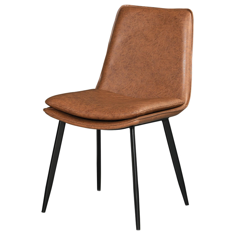  Coaster Furniture Ortega 115472 Upholstered Dining Side Chair - Coffee IMAGE 3