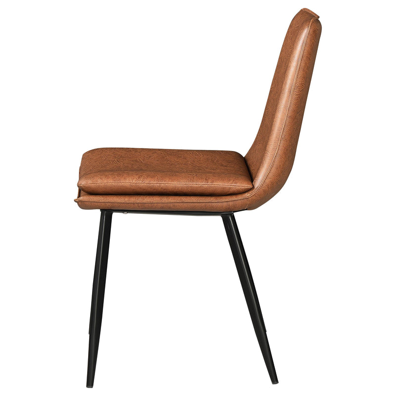  Coaster Furniture Ortega 115472 Upholstered Dining Side Chair - Coffee IMAGE 4
