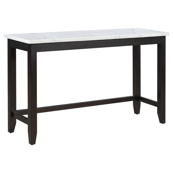  Coaster Furniture Toby 115528 60-inch Marble Counter Dining Table - Rustic Espresso IMAGE 1