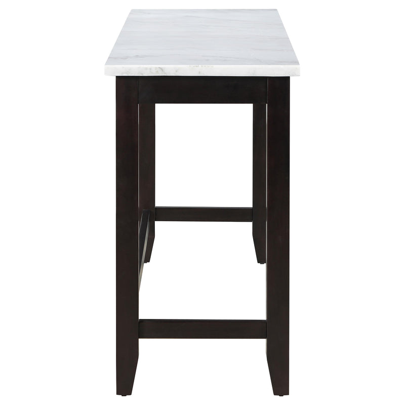 Coaster Furniture Toby 115528 60-inch Marble Counter Dining Table - Rustic Espresso IMAGE 3