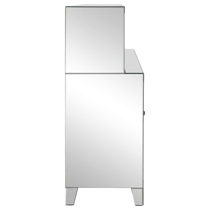  Coaster Furniture Yvaine 115585 2-door Mirrored Acrylic Home Bar Wine Cabinet - Silver IMAGE 10