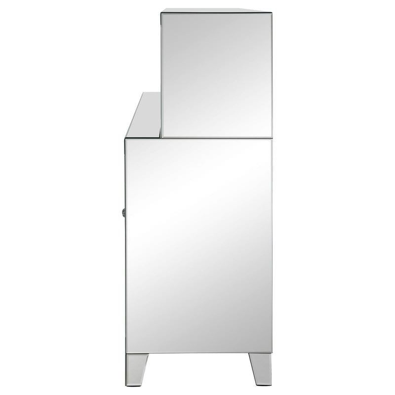 Coaster Furniture Yvaine 115585 2-door Mirrored Acrylic Home Bar Wine Cabinet - Silver IMAGE 6